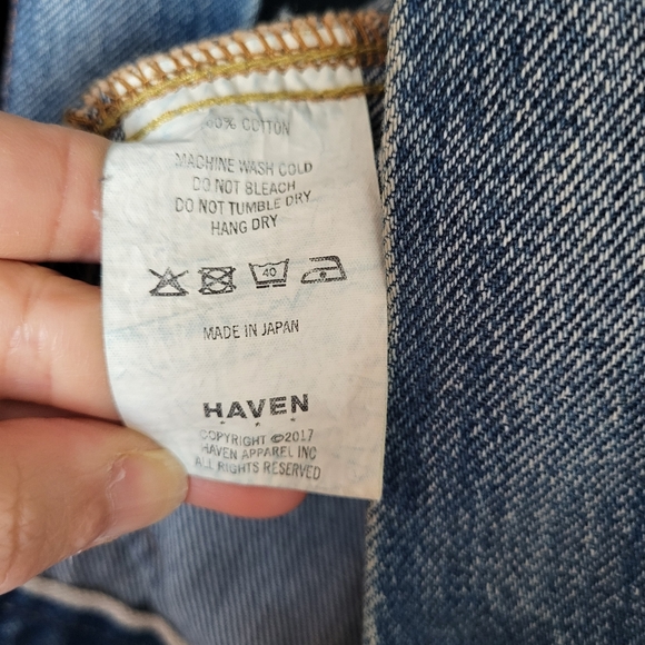 HAVEN Men Denim Washed Blue Vintage Jacket - Picture 15 of 15